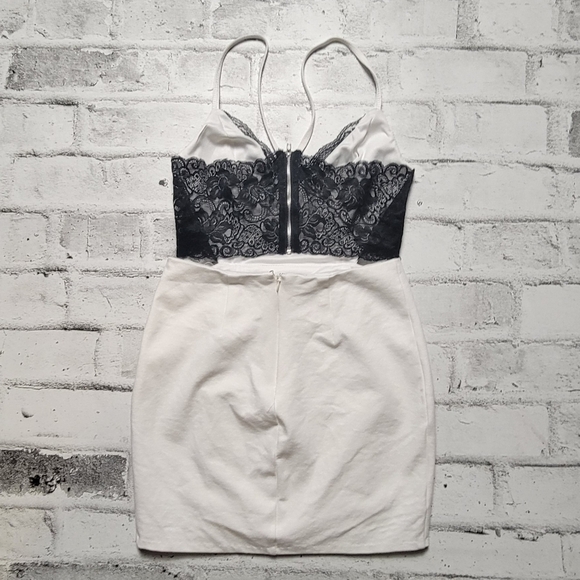 LUSH white dress with a black lace back - Picture 6 of 7